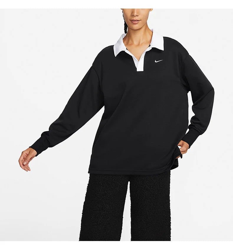 Nike Authentic Autumn New Women's Sports Casual Comfortable Lapel Pullover Hoodie FB8721-010