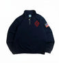 Y2K Retro Quarterzip Pullover Hoodie Embroidery Sweatshirt American Vintage Old Money Casual Streetwear Unisex Oversized Coat