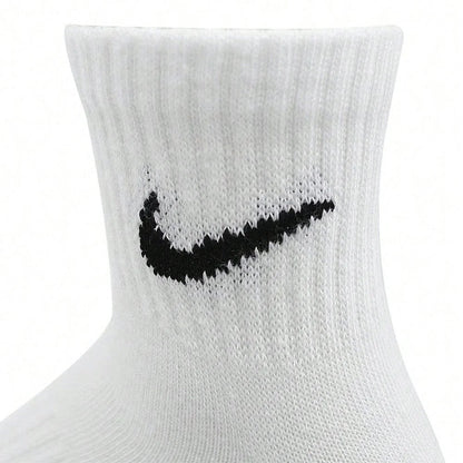 Nike Unisex 3-Pair Pack: Comfortable and Breathable Short, Mid-Calf, Training Socks, and High-Calf Athletic Socks SX7677-100