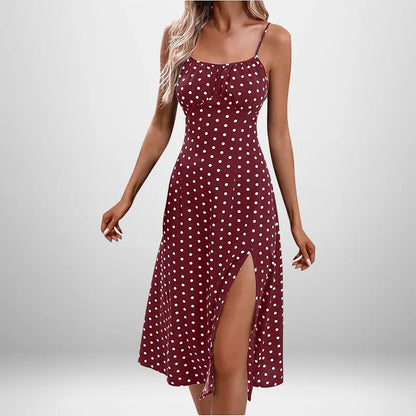 Women Elegant Floral Beach Vacation Streetwear Sexy Low Cut Beach Party Slim Slit Dress Chic Bodycon Lady Sleeveless Vestidos