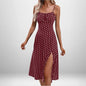Women Elegant Floral Beach Vacation Streetwear Sexy Low Cut Beach Party Slim Slit Dress Chic Bodycon Lady Sleeveless Vestidos