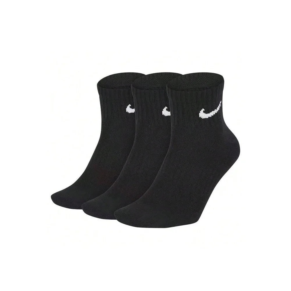 Nike Unisex 3-Pair Pack: Comfortable and Breathable Short, Mid-Calf, Training Socks, and High-Calf Athletic Socks SX7677-100