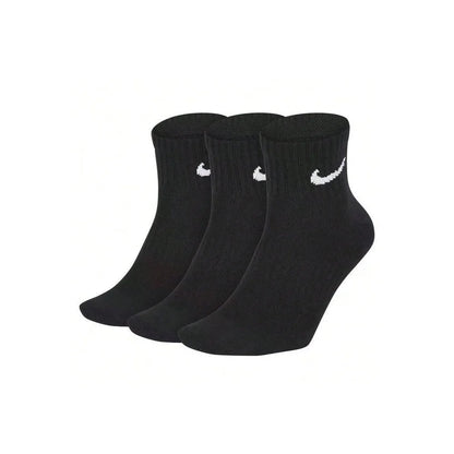 Nike Unisex 3-Pair Pack: Comfortable and Breathable Short, Mid-Calf, Training Socks, and High-Calf Athletic Socks SX7677-100