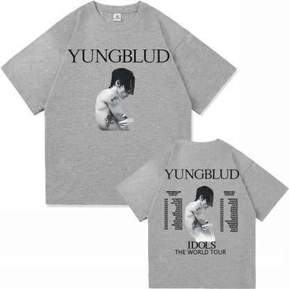 Yungblud Idols World Tour T Shirt New Fashion Men/Women Hip Hop Aesthetic Wings T-shirt High Quality Cool Cotton Tees Shirts