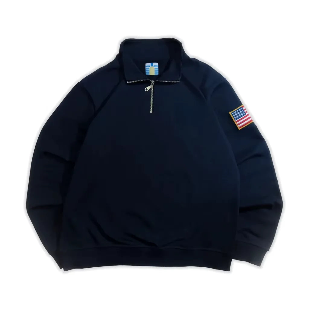 Y2K Retro Quarterzip Pullover Hoodie Embroidery Sweatshirt American Vintage Old Money Casual Streetwear Unisex Oversized Coat