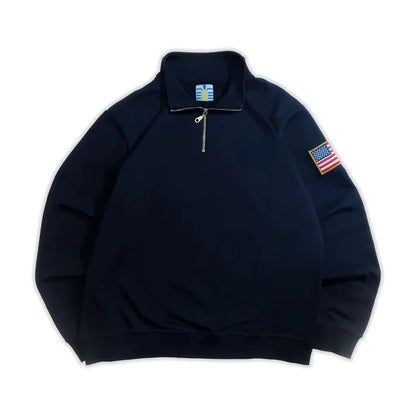 Y2K Retro Quarterzip Pullover Hoodie Embroidery Sweatshirt American Vintage Old Money Casual Streetwear Unisex Oversized Coat