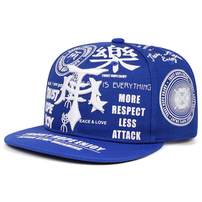 Fashionable Creative Baseball Hat T Graffiti Embroidery Street Hip Hop Hat Daily Casual Wear Sunshade Hat Flat Edge Hat
