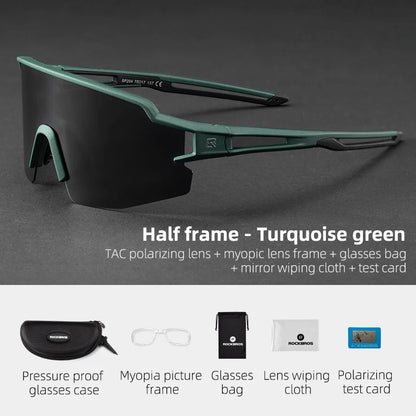 ROCKBROS Cycling Glasses Polarized UV400 Protection Bicycle Sunglasses Men Women Photochromic MTB Road Bicycle Goggles Eyewear