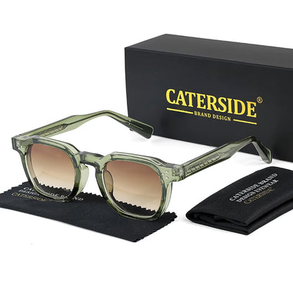 CATERSIDE Fashion Unisex Sunglasses Small Frame Square Personalized Design Sun Glasses
