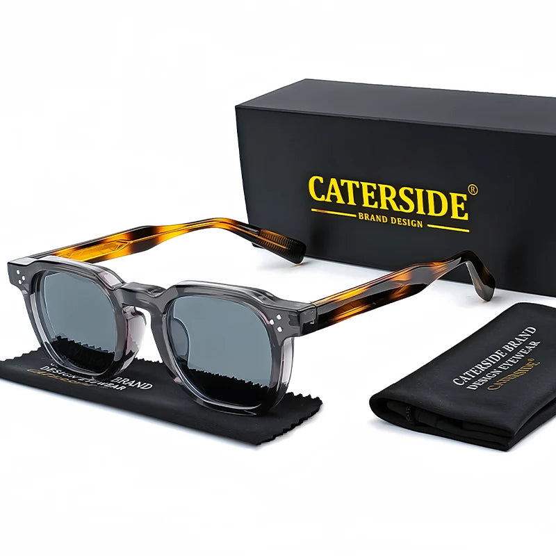 CATERSIDE Fashion Unisex Sunglasses Small Frame Square Personalized Design Sun Glasses