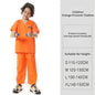 Adult Inmate Costume Orange Prisoner Jumpsuit Jailbird Outfit for Halloween Orange Prisoner Costume Men Jail Jumpsuit Costume