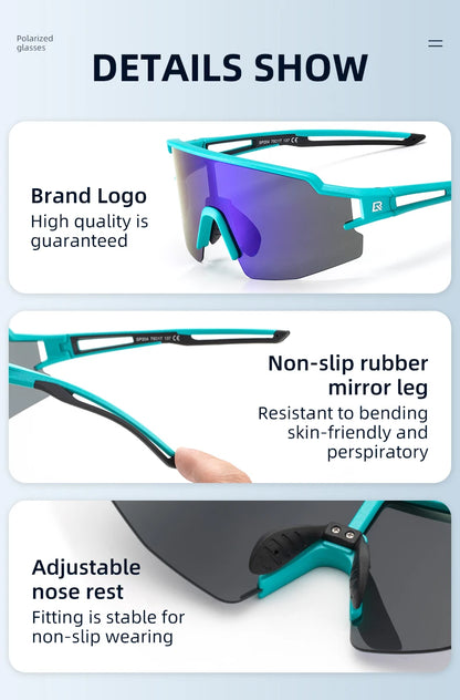 ROCKBROS Cycling Glasses Polarized UV400 Protection Bicycle Sunglasses Men Women Photochromic MTB Road Bicycle Goggles Eyewear