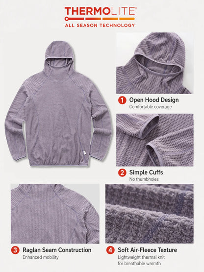 Thermolite® All Season Thermal Hoodie Unisex Lightweight Quick Dry Pullover Sweatshirt Breathable Winter Mid Layer Activewear