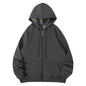 Women Oversized Zip Up Hoodie Solid Black Loose Full Zipper Hooded Sweatshirt Casual Pocket Streetwear Soft Thick Hooded Jacket