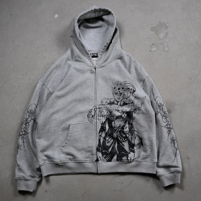 Jojo Bizarre Adventure Silver Chariot Zip Up Hoodies Women Y2k Oversized Hoodie Hip Hop Couples Harajuku Street Men Sweatshirt