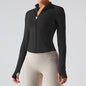 Zipper Long Sleeve Sports Jacket Women Fitness Yoga Shirt Gym Top Activewear Running Coats Push Up Workout Clothes Woman Jacket