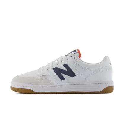 New Balance NB480 Unisex Low-Top Sneakers – White/Blue, Synthetic Leather, Soft, Comfortable & Durable BB480PEN