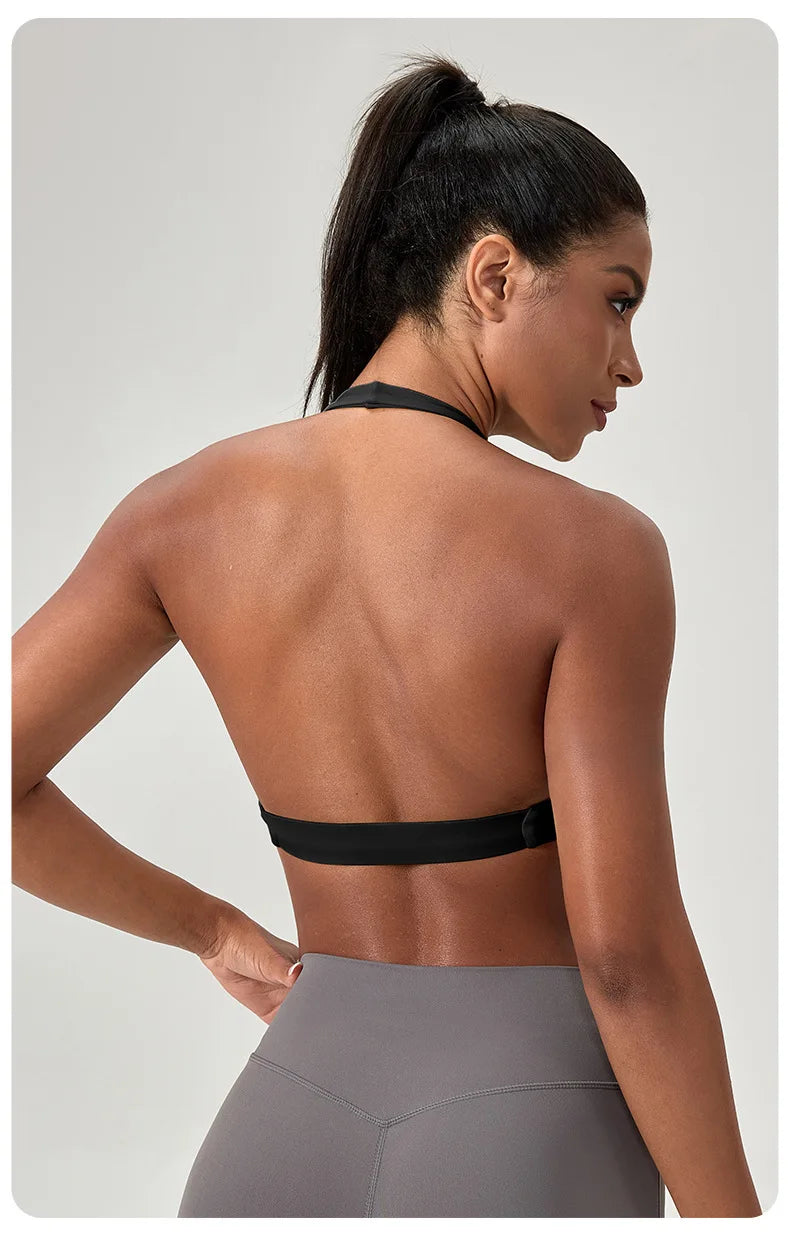 high-intensity sports bra for women's running, shockproof and high elasticity yoga vest, outdoor fitness sports bra