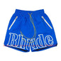Latest Style RHUDE Men's  Casual Shorts Hip Hop Elastic Waist Drawstring Zip Pocket Summer Street Leisure Beach Shorts