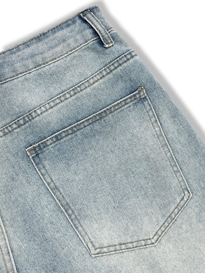 Men's Jeans, Loose Casual, Simple Cut Denim Shorts, Fashion Trendy Denim Straight Pants, Y2K Men's Clothing