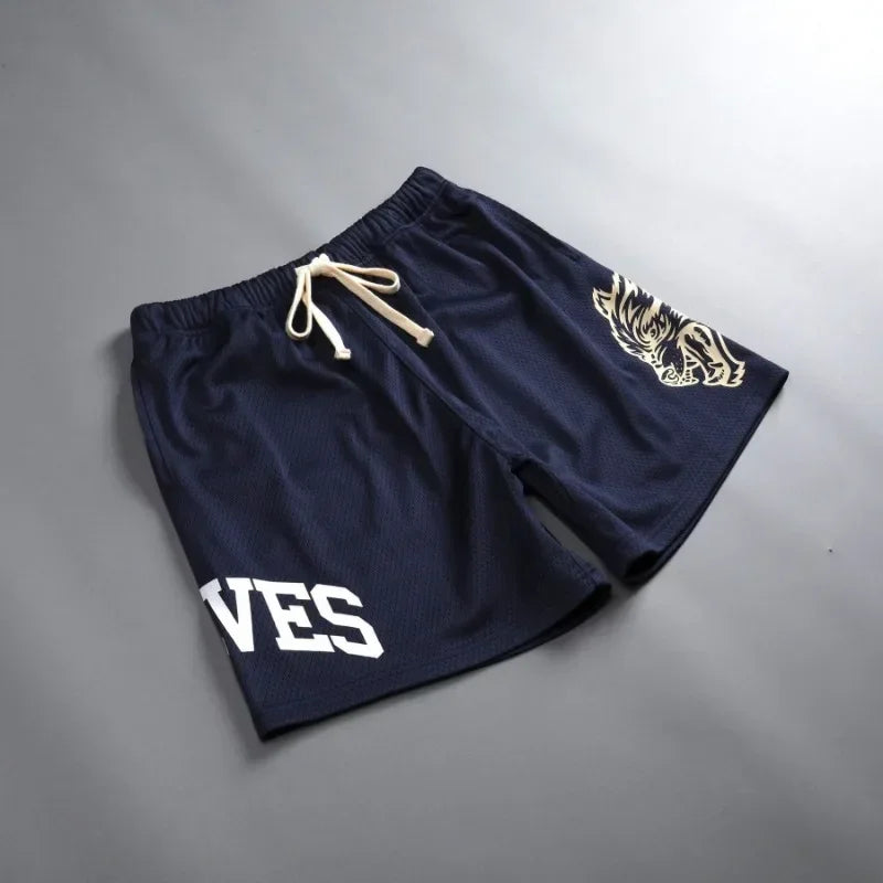 Men's Summer Streetwear Sports Casual Shorts Gym Fitness Mesh