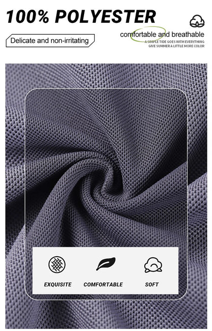 Soft Breathable Pocket Short Sleeve For Man Summer Loose Solid Polo Shirt New Fashion Daily Streetwear Sport Basic T-Shirt