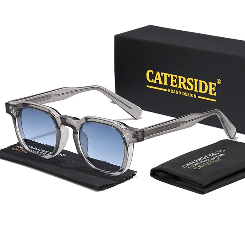 CATERSIDE Fashion Unisex Sunglasses Small Frame Square Personalized Design Sun Glasses
