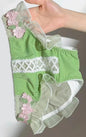 MOYISU New Vintage Embroidery Cream Sweet Flowers Pastoral Field Sexy Underwear for Women Small Breasts Pure Desire Gathered Up