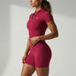 Women New Bum Zipper Workout Rompers Sports Overalls Women Gym Clothing Running Fitness Suits Gym Tracksuit Short Jumpsuits