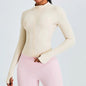 Zipper Long Sleeve Sports Jacket Women Fitness Yoga Shirt Gym Top Activewear Running Coats Push Up Workout Clothes Woman Jacket