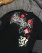 Southpole Y2K Vintage Cotton Graphic Tee Distressed Oversized Unisex T-Shirt with Gothic Print Streetwear Retro Soft Shirt Man