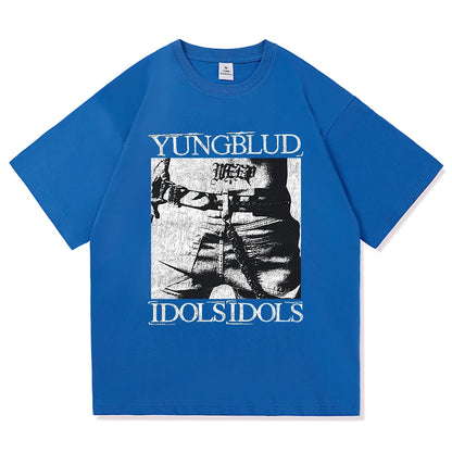 Yungblud Idols World Tour T Shirt New Fashion Men/Women Hip Hop Aesthetic Wings T-shirt High Quality Cool Cotton Tees Shirts