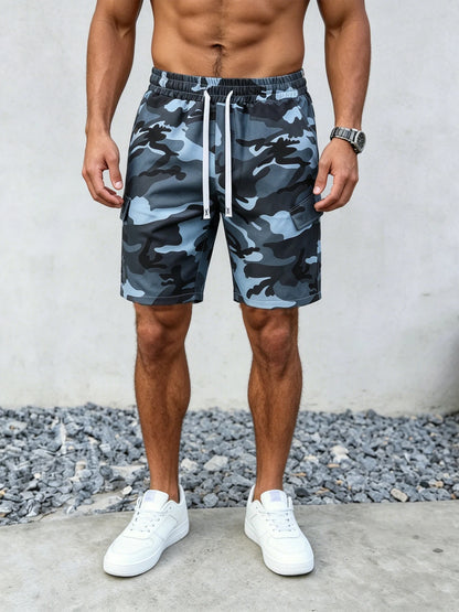 Sophisticated Men's Casual Cargo Pants: Crafted from soft, comfortable, non-stretch woven fabric. Features a dual-function elast