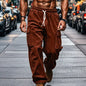 Spring Summer Stylish Straight Cargo Pants Men Casual Texture Corduroy Trousers For Men Daily Leisure Loose Pant Streetwear