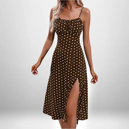 Women Elegant Floral Beach Vacation Streetwear Sexy Low Cut Beach Party Slim Slit Dress Chic Bodycon Lady Sleeveless Vestidos