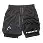 Anime Berserk Head Running Shorts Fitness Gym Training 2 in 1 Sports Quick Dry Workout Jogging Double Deck Summer