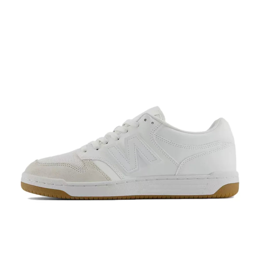 New Balance NB480 Unisex Low-Top Sneakers – White/Blue, Synthetic Leather, Soft, Comfortable & Durable BB480PEN