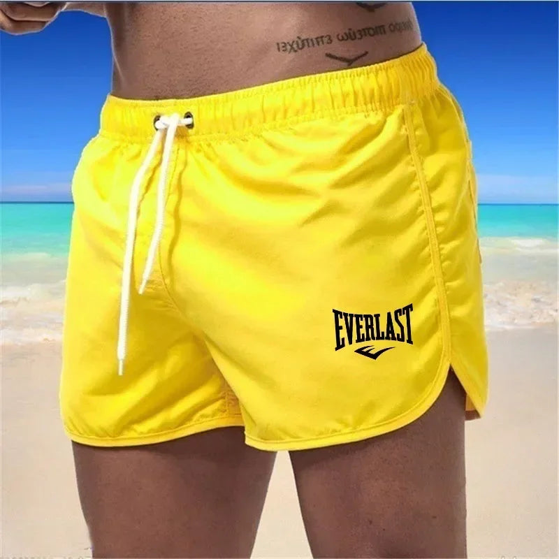 EVERLAST Men's Sports Shorts Summer Quick Dry Breathable Mesh Fitness Running Shorts Swimming Vacation Shorts