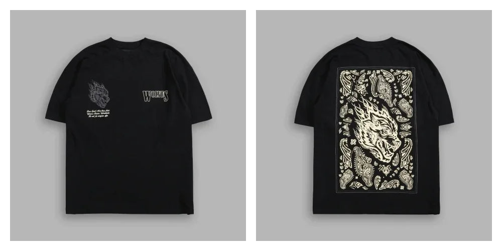 New Darc Wolves Short-sleeved T-shirts Running Fitness Tops Gym Tee