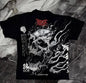 Skull letter print comfortable and breathable round neck T-shirt