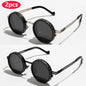 Polarized ND9 Adjustable Dimming Sun Glasses Men Women Round Sunglasses Retro Punk Men's Fishing Eyeglasses Outdoor Shades UV400