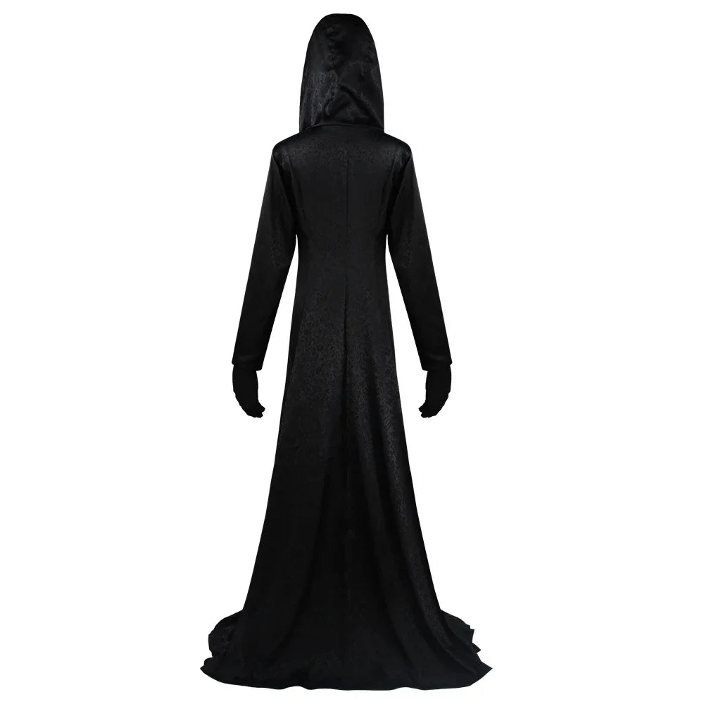 Moth Lady Evil Cosplay Fantasia Village Vampire Lady Dimitrescu Costume Women Black Dress Halloween Carnival Party Suit
