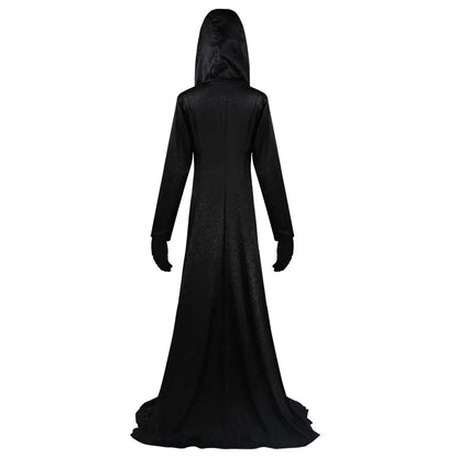Moth Lady Evil Cosplay Fantasia Village Vampire Lady Dimitrescu Costume Women Black Dress Halloween Carnival Party Suit