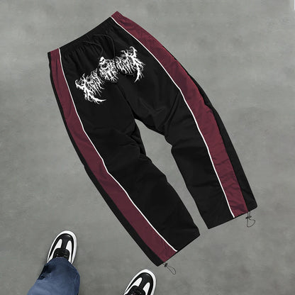 Men's Trendy Skull And Thorn Print Casual Athletic Pants Fitness Training Pants Suitable For Daily Commute And Fashionable Wear