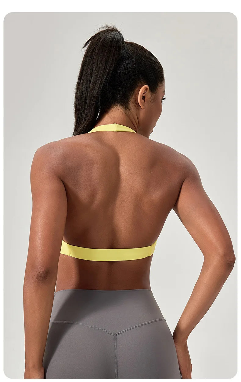 high-intensity sports bra for women's running, shockproof and high elasticity yoga vest, outdoor fitness sports bra