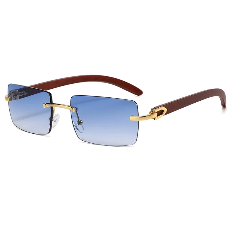 Frameless Fashion Sunglasses for Unisex Vacation Casual Driving Sun Shades Classic Outdoor Vacation Riding Sun Glasses