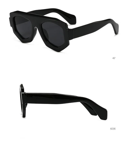irregular square candy color sunglasses for women new fashion black yellow sun glasses