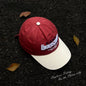 Street Color Blocked Duck Tongue Hat Looks Small, soft Top, wide Brim, deep Top, letter Baseball Cap for Men and Women