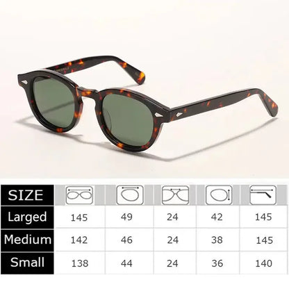 Johnny Depp Polarized Sunglasses Men Sun Glasses Woman Luxury Brand Vintage Acetate Frame Goggles