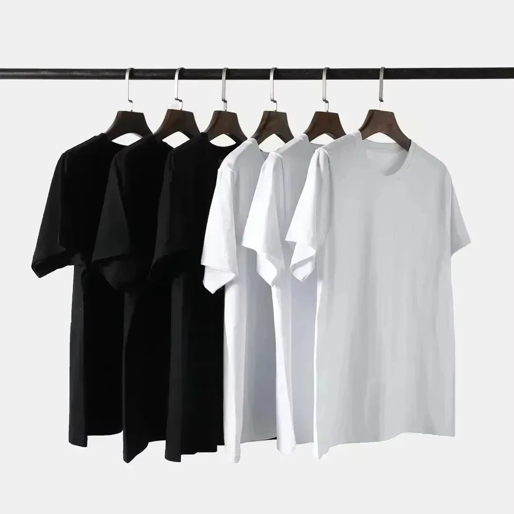 GYM Collaboration Fitness American Trendy Brand Wolf Head Print Pure Cotton Round-neck Couple T-shirts Summer Fashion Tees